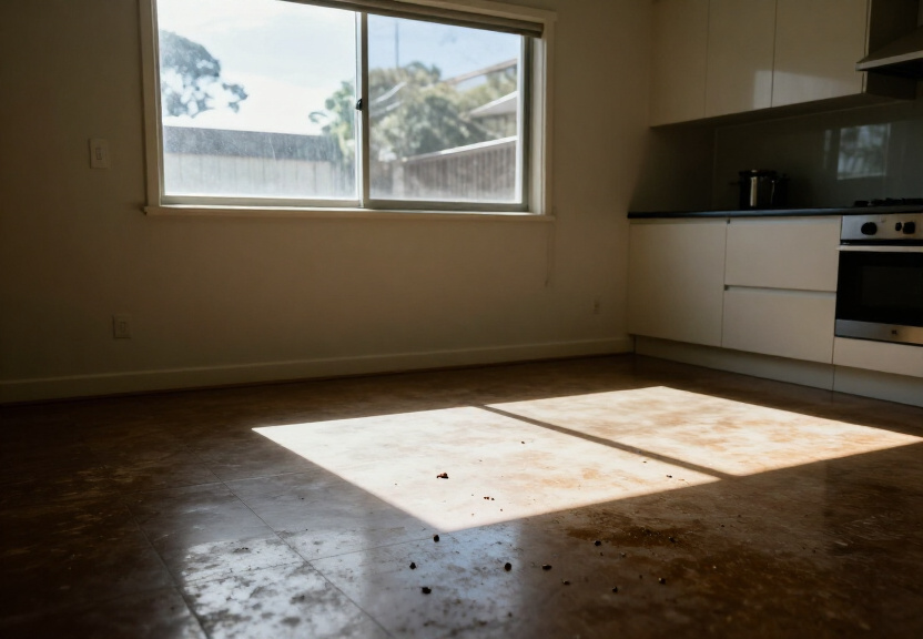 Rodent infestation in Orchard Hills garage before treatment